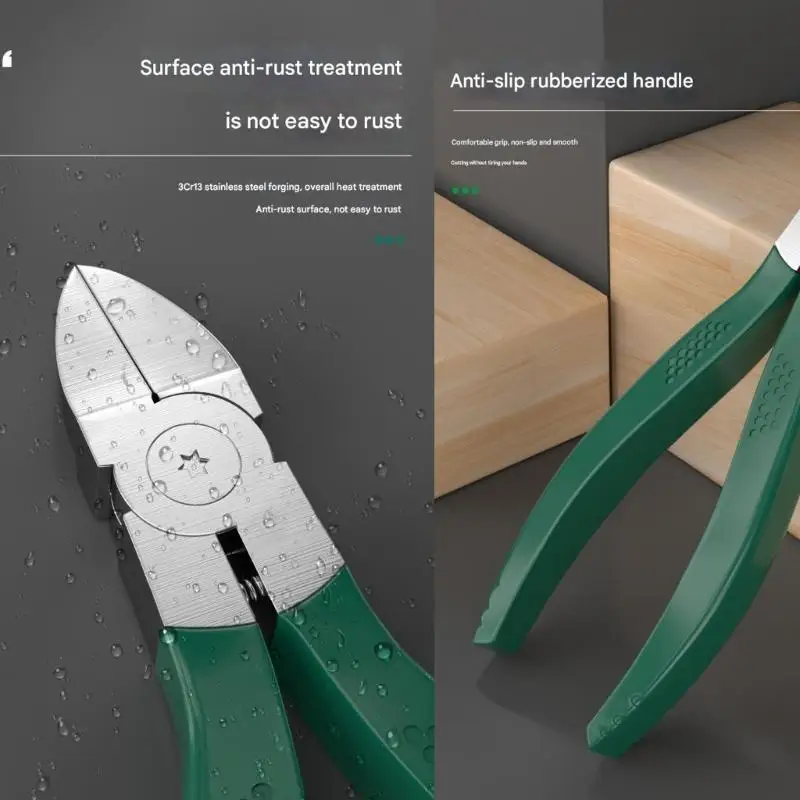 스테인레스 스틸 대각선 절단 플라이어 자동 스프링 헤비 듀티 케이블 커터 D2RD