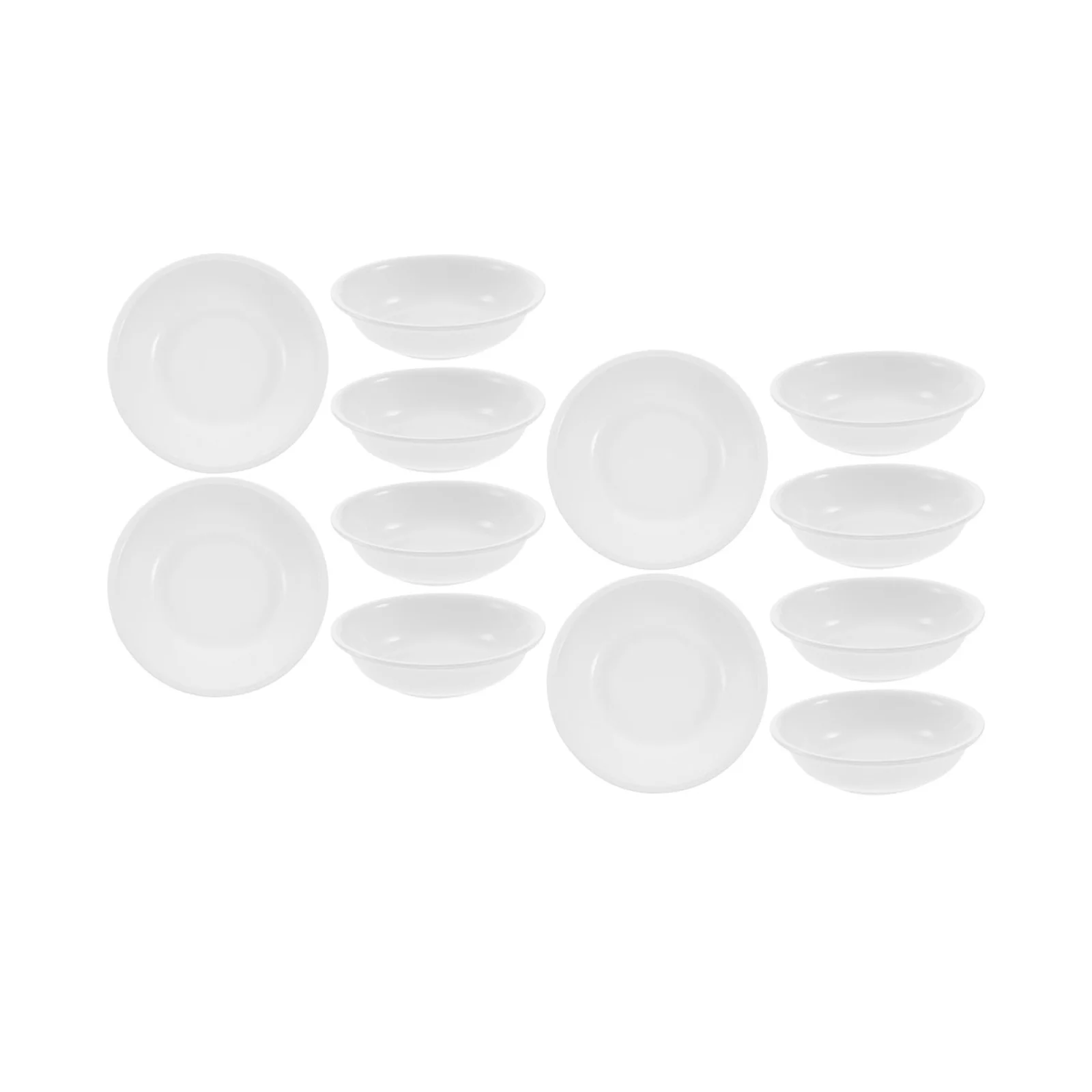 

12pcs Plastic Condiment Dishes Round Small Sauce Bowls For Dipping Ketchup Mustard Appetizers Side Dish Snack Serving Bowl