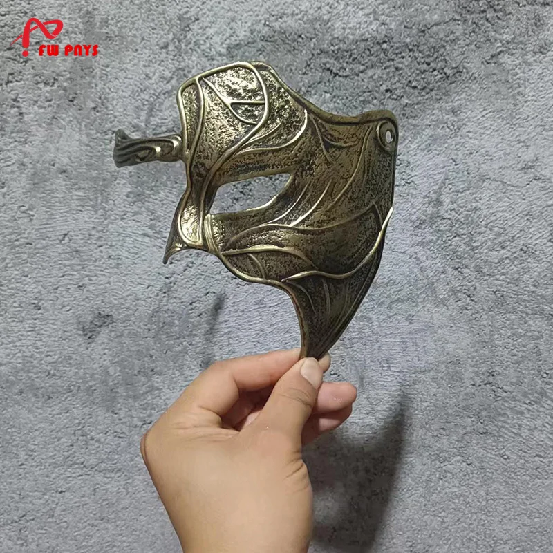 Harz Krieger Samurai Rüstung Masken Chinesische Antike Cosplay Ritter-Errant Zubehör Halloween Karneval Prop Golden Silber