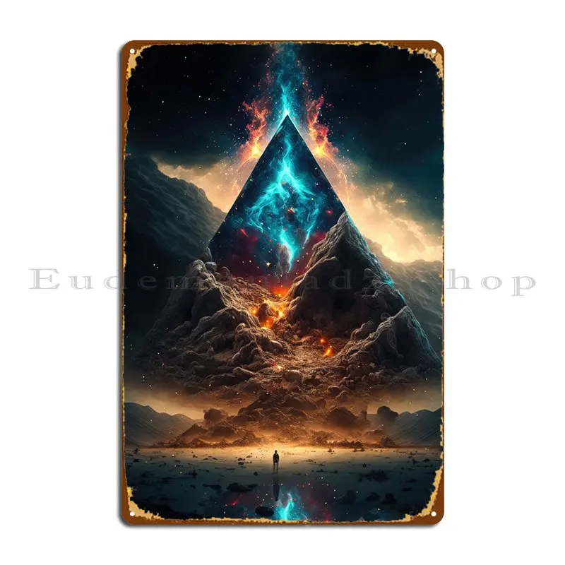 Pristine Pyramid Metal Plaque Poster Design Bar Cave Cinema Club Bar Poster Tin Sign Poster