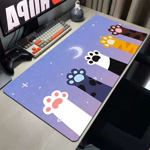 Pink Anime Mouse pad Cat Paw Pc Gamer Mousepad Cute Desk Mat washable Speed Large Gaming Mouse Mat Rubber Keyboard Desk pad