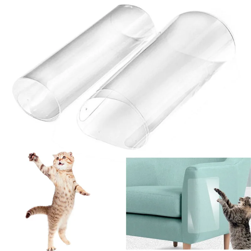 2Pcs Cat Scratch Sofa Protection Pads Self-adhesive Pet Furniture Protectors Cover Anti-cat Scratch Couch Guard Pads Stickers