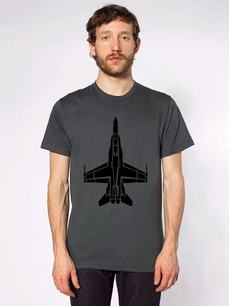 F/A-18 Hornet Short Or Long Sleeve T-Shirt Casual O-Neck Short Sleeve Men's Tees Regular Fit Men Women T Shirt