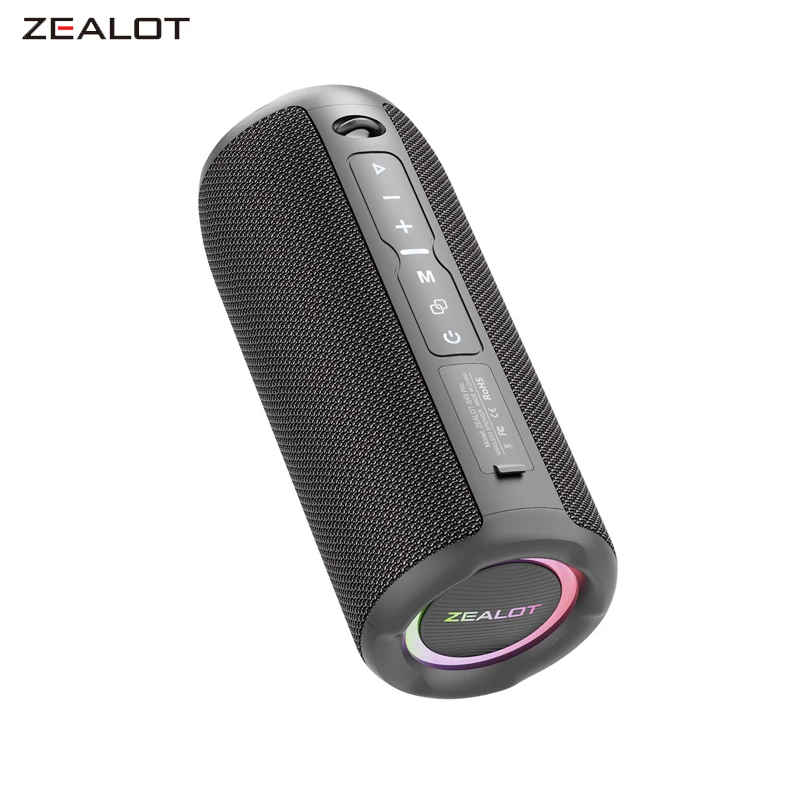 

ZEALOT S49 Pro Bluetooth Speaker Wireless Portable TWS Stereo Support TF Card， LED Control ，Bluetooth 5.2，3600mah Battery