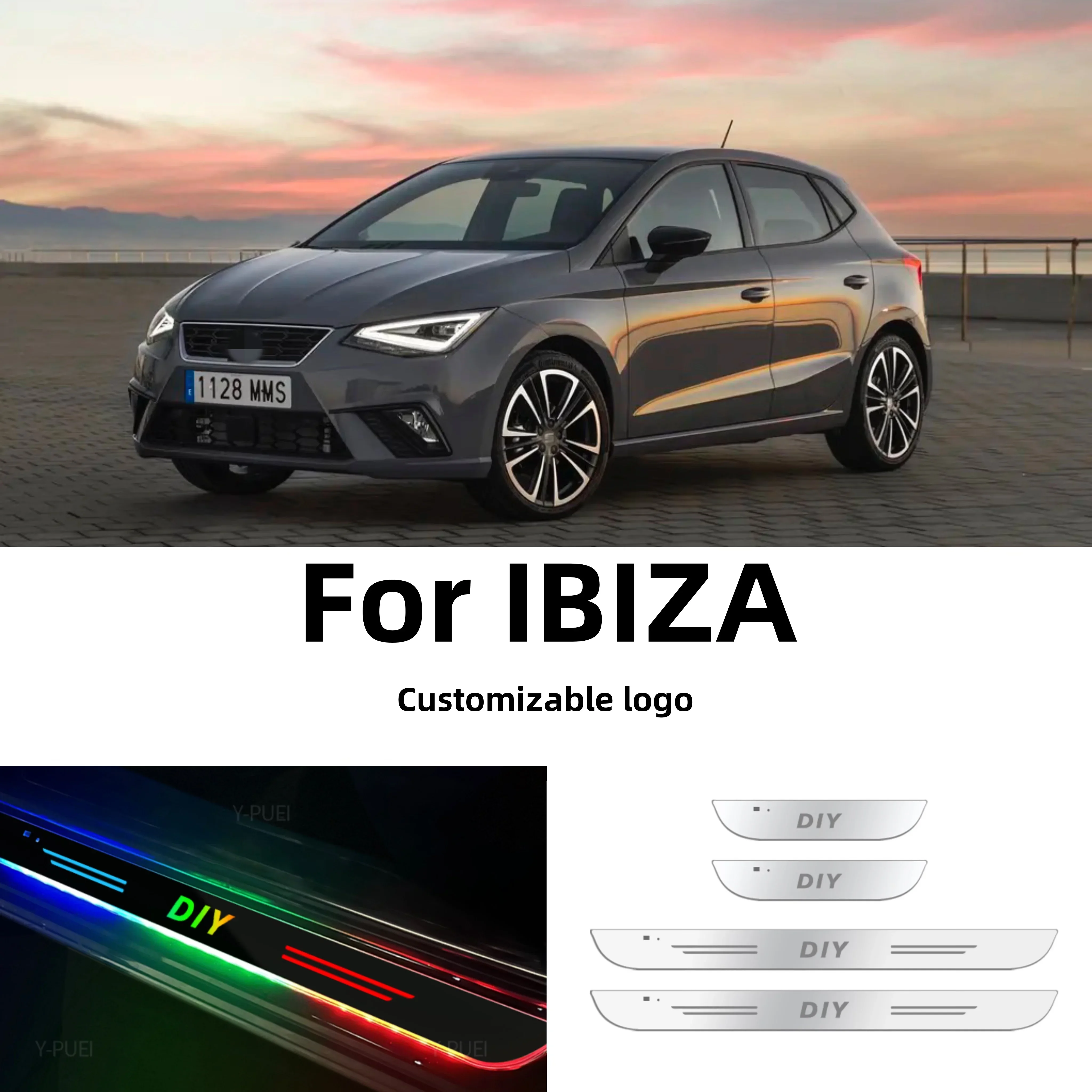 

Customized Car Door Sill Light LED Welcome Pedal Projector Threshold Lamp For Seat Ibiza 6L 6J 6F KJ MK3 MK4 5 Auto Accessories