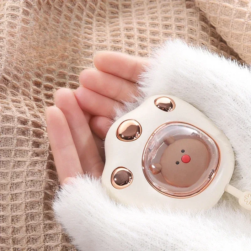 Mini Winter Hand Warmer Cute Cartoon Portable Heater USB Rechargeable Cat Claw Warm Hand  Heating Warm Outdoor Warmth