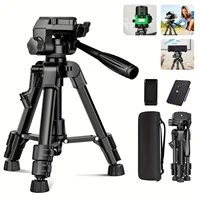 Mini trípode para cámara, trípode de cámara de mesa de aluminio de 25 pulgadas, trípode de viaje portátil, para cámaras, proyectores, telescopio