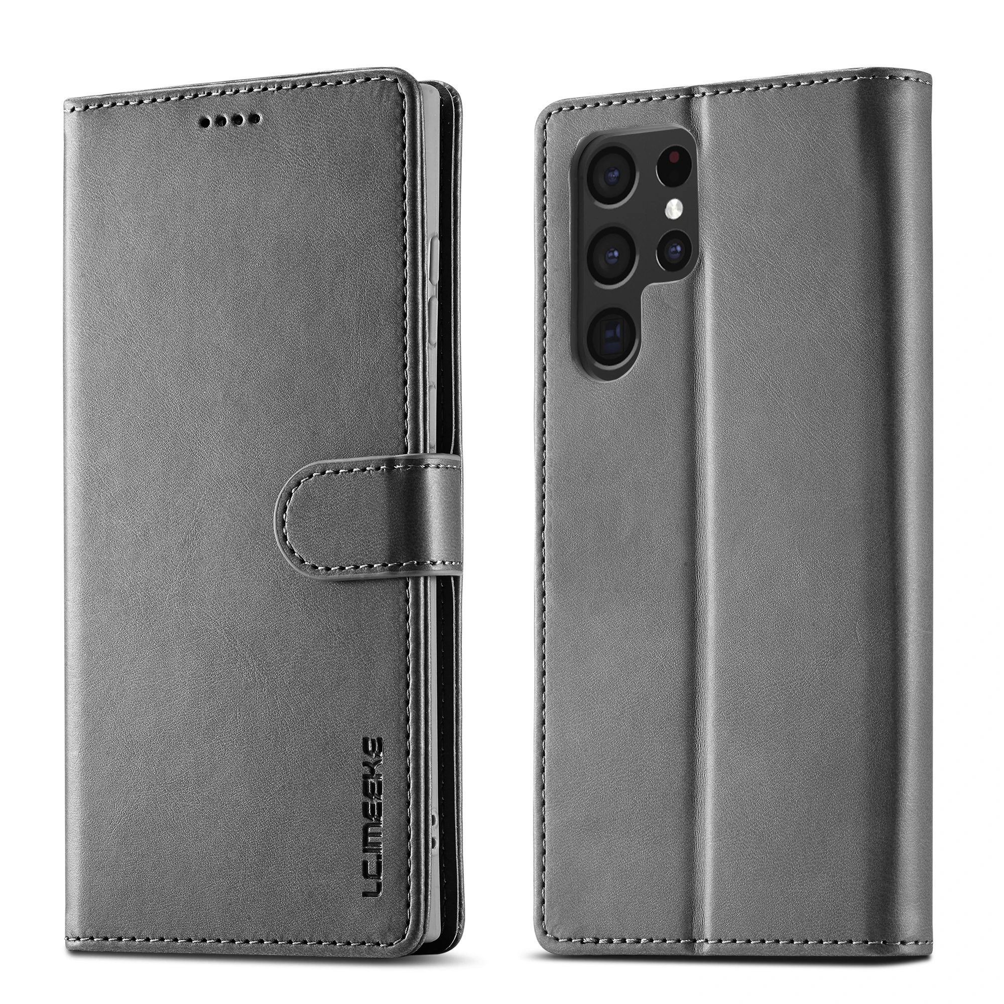 Business Leather Case for Samsung Galaxy S26 S25 Ultra S24 FE S23 Plus A17 A16 A26 A36 A56 A37 A57 Flip Wallet Card Phone Cover