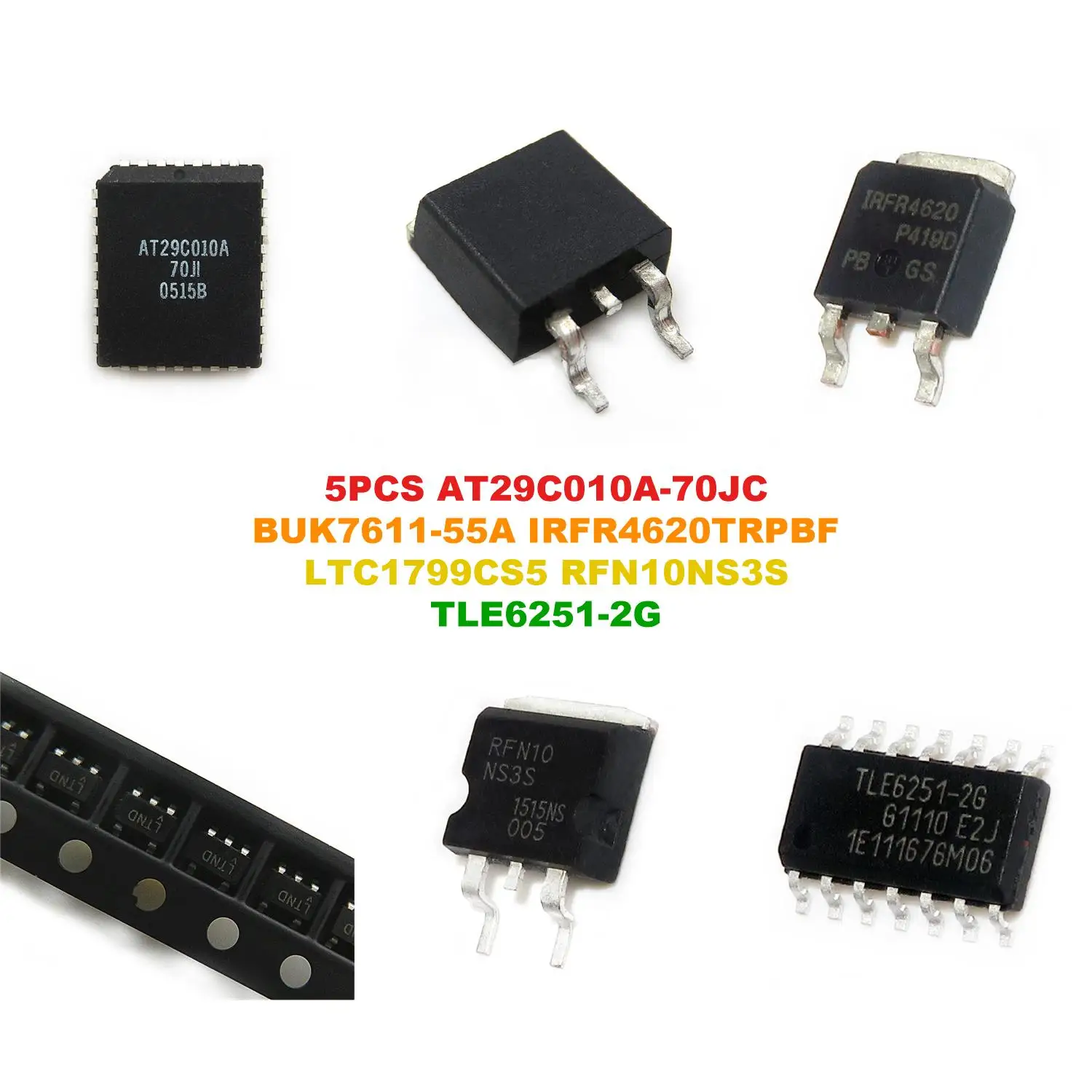 AT29C010A-70JC BUK7611-55A IRFR4620TRPBF LTC1799CS5 RFN10NS3S TLE6251-2G