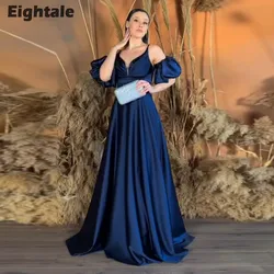 Eightale Sexy Evening Dresses V-Neck A-Line Arabic Long Formal Prom Wedding Party Gown Vestidos De Gala