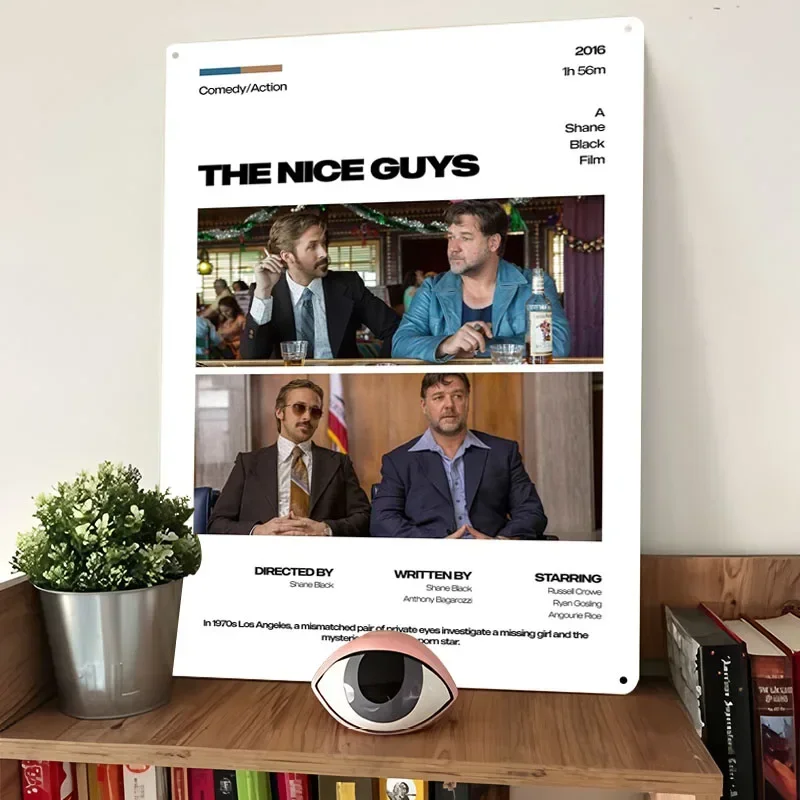 The Nice Guys Movie ملصق معدني جدار ديكور فني مخصص علامات معدنية الرجعية لتزيين غرفة المنزل فن الجداريات اكسسوارات البار