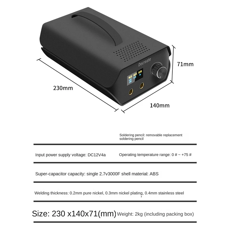 18650 Lithium Battery Spot Welder Farad Capacitor Welding 0.3 Nickel Belt Portable Nickel Belt EU Plug