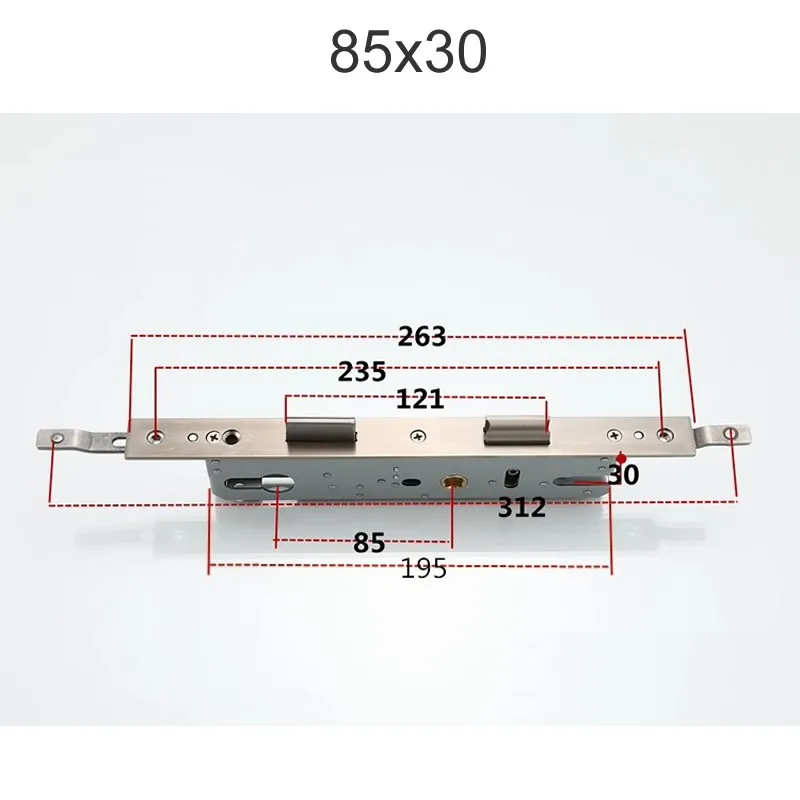 Aluminum alloy door lock body Multi-point lock body margin 8534 8530 9230 9234 lift handle  lock it  for 32mm lock cylinder