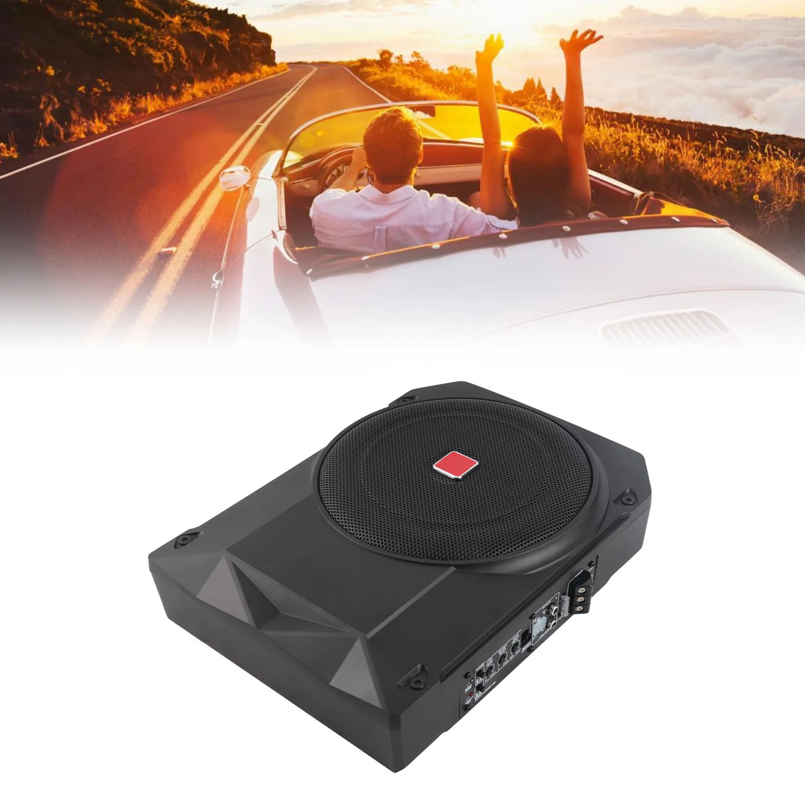 10 Inch Active Subwoofer Ultra Thin 800W 2.5 Ohms Under Seat Powered Car Subwoofer with Controller for Vehicle Sound System view 6