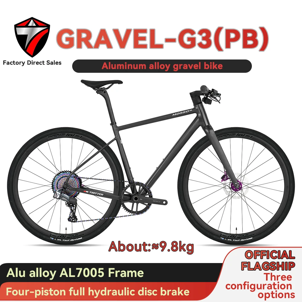 

TWITTER 700C Gravel Bike 13/24Speed Mechanical/Electronic Shifting Off-road Bicycle with Full Hydraulic Disc Brakes For Adult