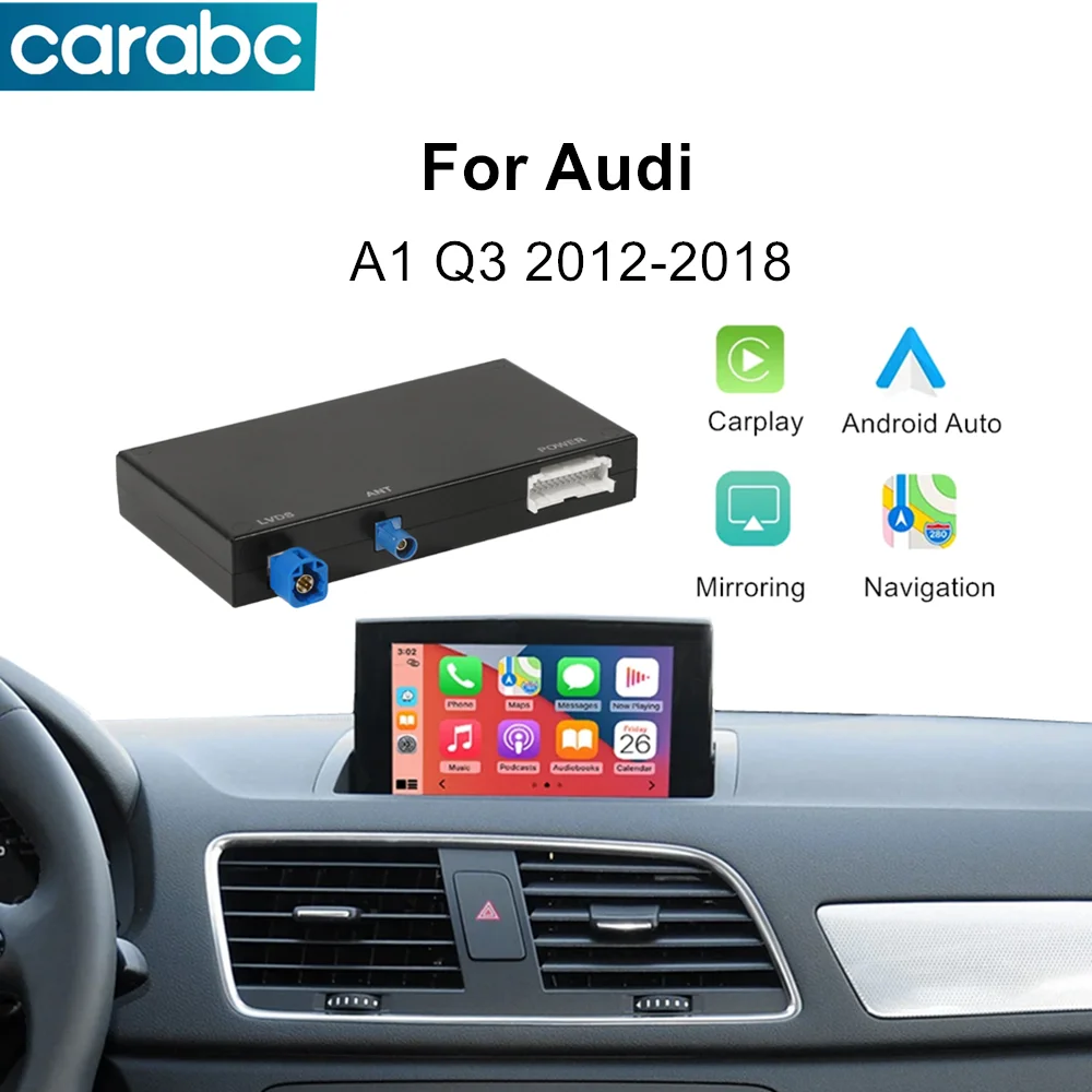 CARABC Wireless CarPlay Android Auto With AirPlay Mirror Link Function For Audi A1 Q3 2012-2018 MMI 2G/3G HN+ RMC
