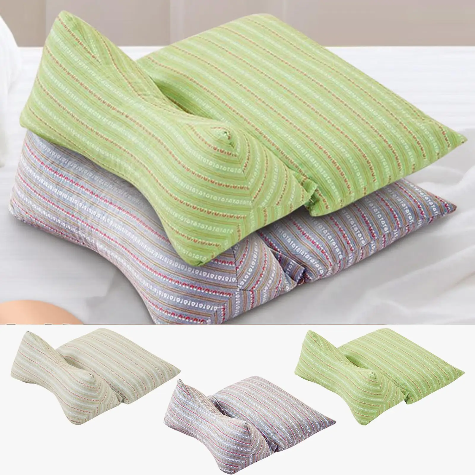 Buckwheat Neck Pillow Sleeping Cervical Pillow Lumbar Support Separable Cushion Bedding Supplies for Men Women Sleepers Travel