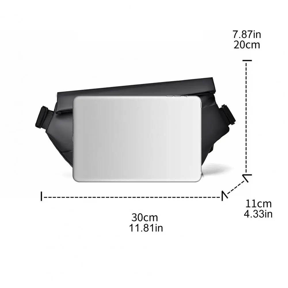 Stain-proof Chest Bag for Organization Men's Waterproof Crossbody Bag with Cup Holder Magnetic Buckle Chest Sling Bag for Travel
