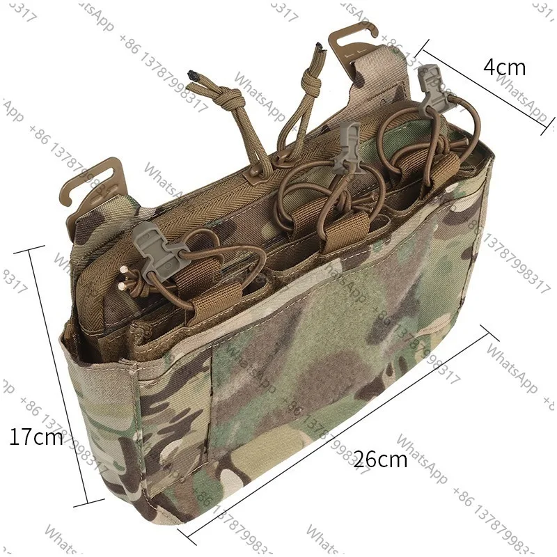 Plate  DOPE Front Flap G-hook Abdominal Fanny Pack Triple Magazine Insert Kangaroo Pouch FCPC FCSK Tactical Vests