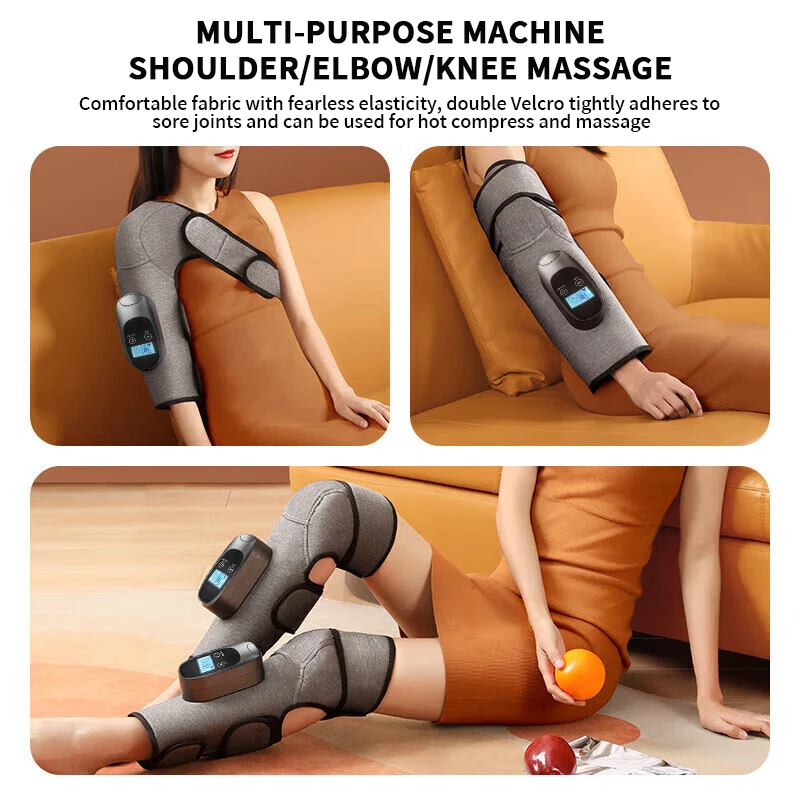 Wireless Heating Knee Massager Fully Automatic Foot Kneading Leg Beautifying Joint Elbow & Shoulder Blood Circulation Relaxation