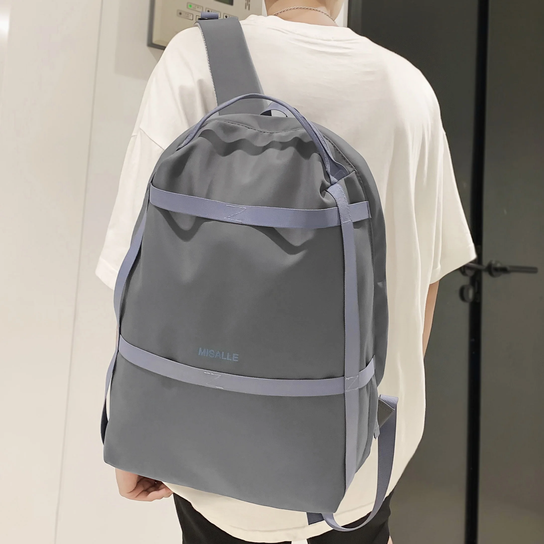 

Ladies Men High Capacity Laptop Unisex Fashion Female Travel Book Bag Cool Girl Boy School Bag Male Women College Backpack Nylon