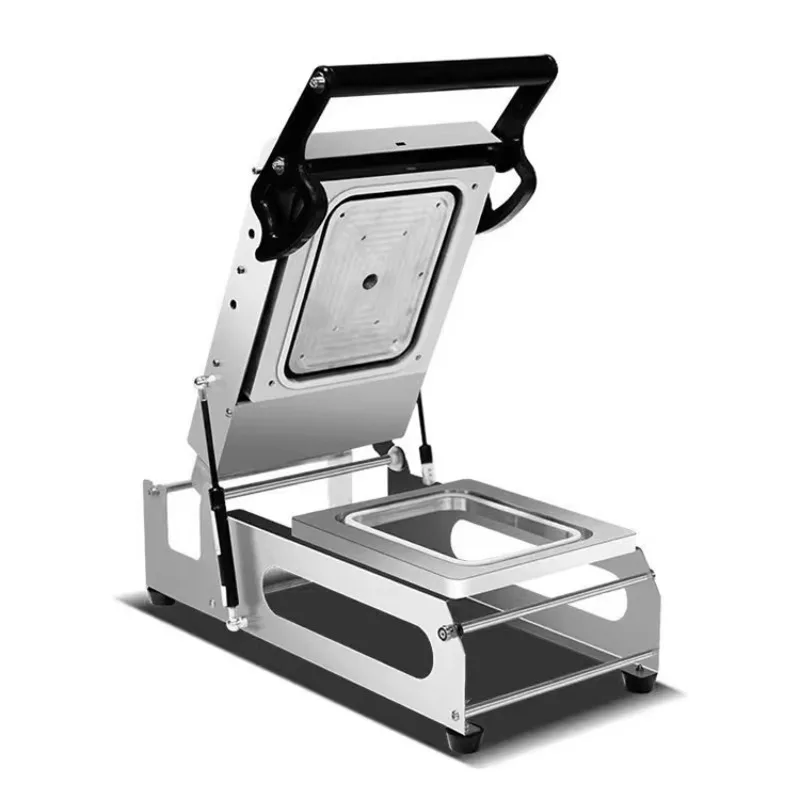 Fast Food Tray Heat Sealing Package Machine Small Plastic Lunch Box Sealing Packing Machine