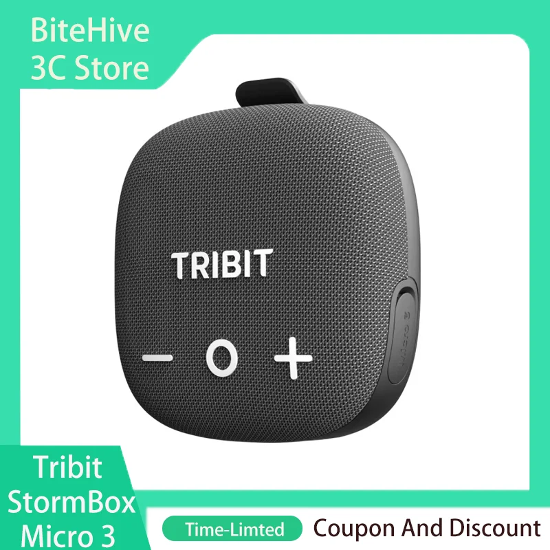 Tribit StormBox Micro 3 BTS36 Wireless Speaker 13W XBass Sound Bluetooth 5.0 24H Playtime IP68 TWS Strap Magnetic Mount Bike