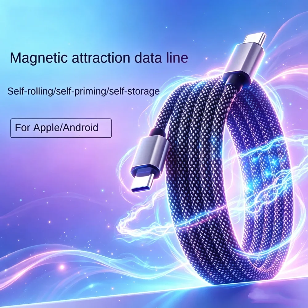 65W USB C To Type C Fast Charging Nylon Braided Cable Anti Winding Data Cord Quick Charge 3.0 For iPhone Samsung Huawei Xiaomi