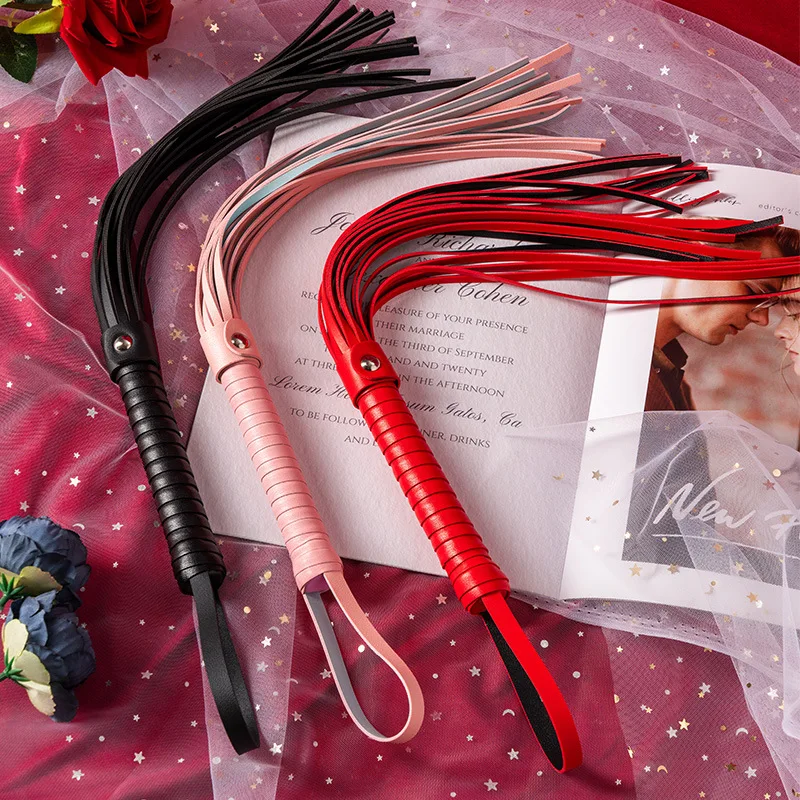 Custom SM Macaron Leather Whip Female Spanking Punishment Toy Available Dropshipping