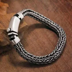 New National Tide Hand-woven Bracelet Retro Domineering Thick Men's Personality Keel Fashion Bracelets Jewelry Accessories