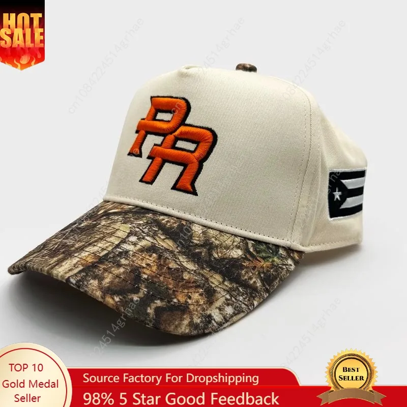 

Puerto Rico Premium Snapback Cotton Material Camouflage Brim PR Logo Design Dry Clean Only Embroidered Hat