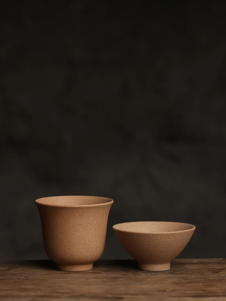 

Large Size Cerc Tea Cup Owner Cup Unglazed Rough Cercs Luóbo Bell ape Tea Bowl for Brewing And Drinking Tea