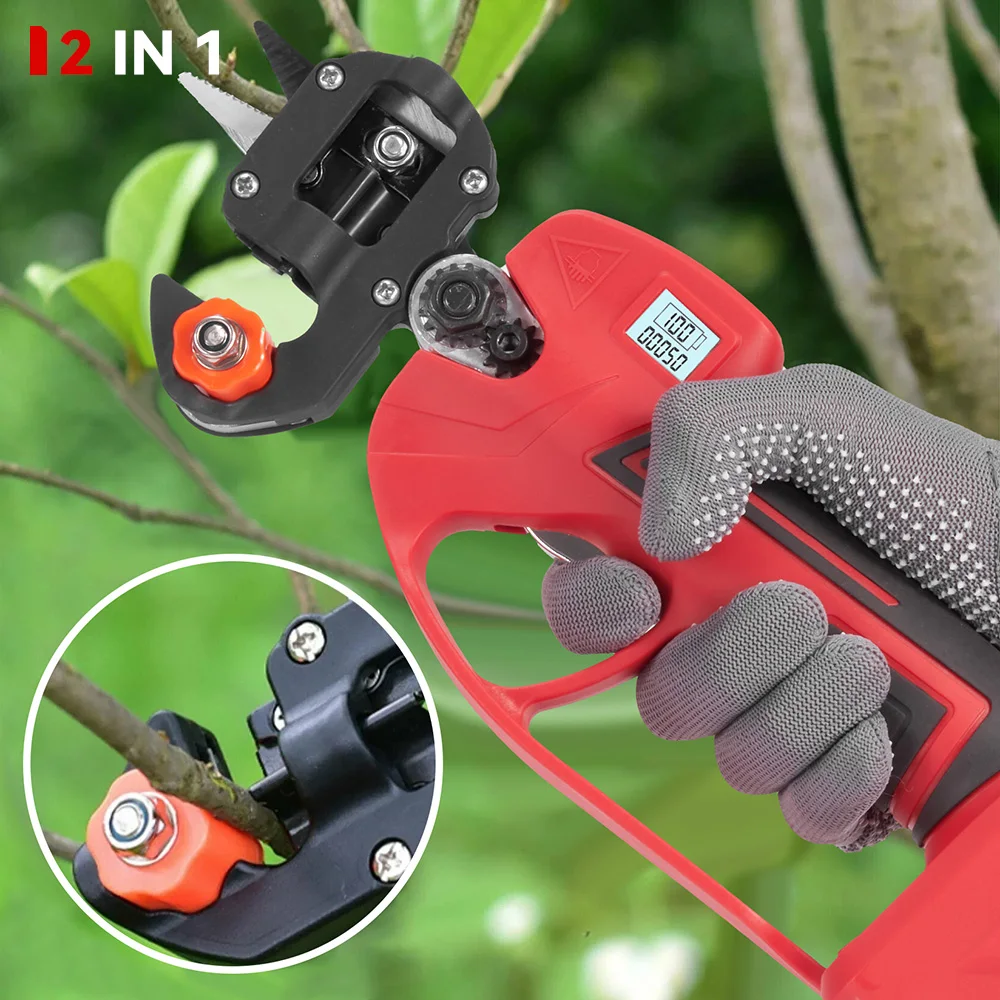 ONEVAN 2in1 Brushless Grafting เครื่อง Pruner เฉือน Graft สาขาที่มีประสิทธิภาพไฟฟ้าสาขาต้นไม้เครื่องตัดสําหรับแบตเตอรี่ Makita Pin