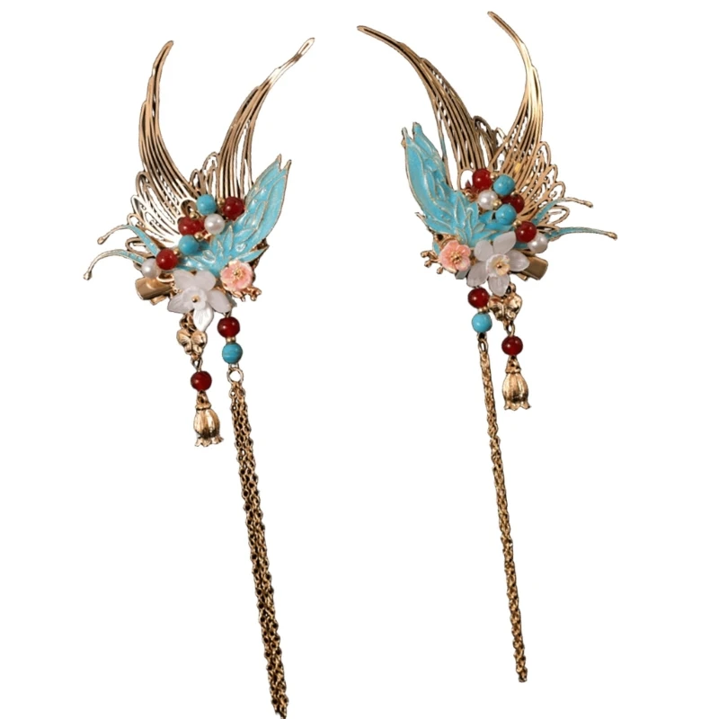 

Buyao Hair Clip with Filigree Flower Chinese Hanbiuk Decorative Hair Clip Dropshipping