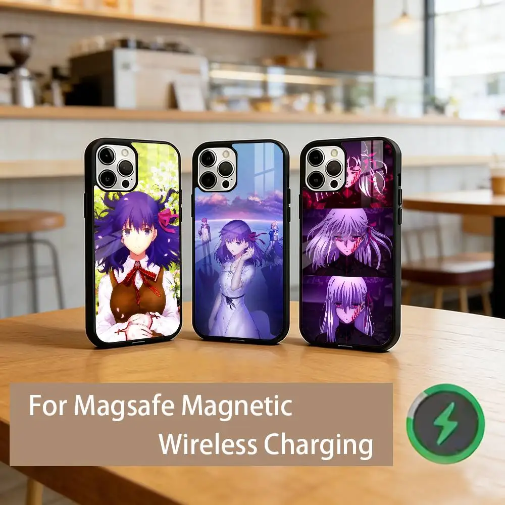 

F-FGO M-Matou S-Sakura Phone Case For iPhone17,16,15,14,13,12,11 Plus,Pro Magnetic For Magsafe Wireless Charging