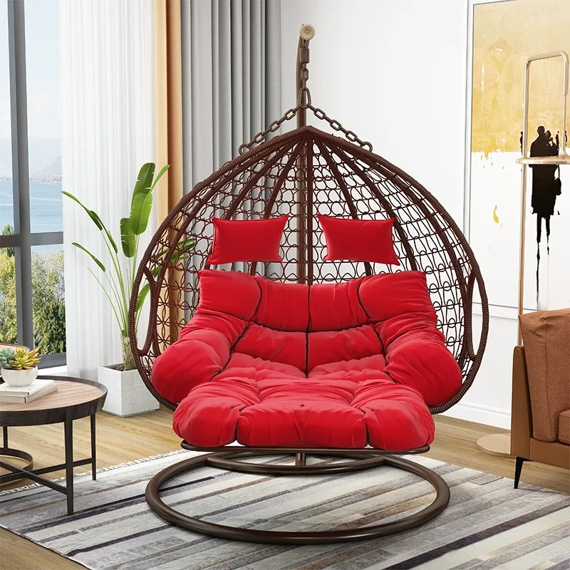 

Hanging basket chair indoor swing bedroom home balcony outdoor courtyard lazy rocking orchid Internet celebrity double hammock S
