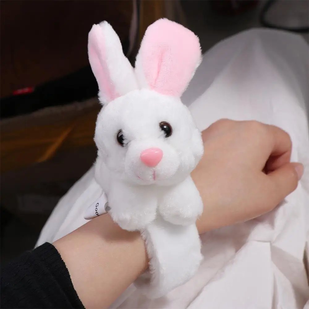 Jungle Animal Knuffeldier Polsbandje Clap Circle Rabbit Bunny Cartoon Slap Armband Comfortabel Knuffel Kinderen Geschenken