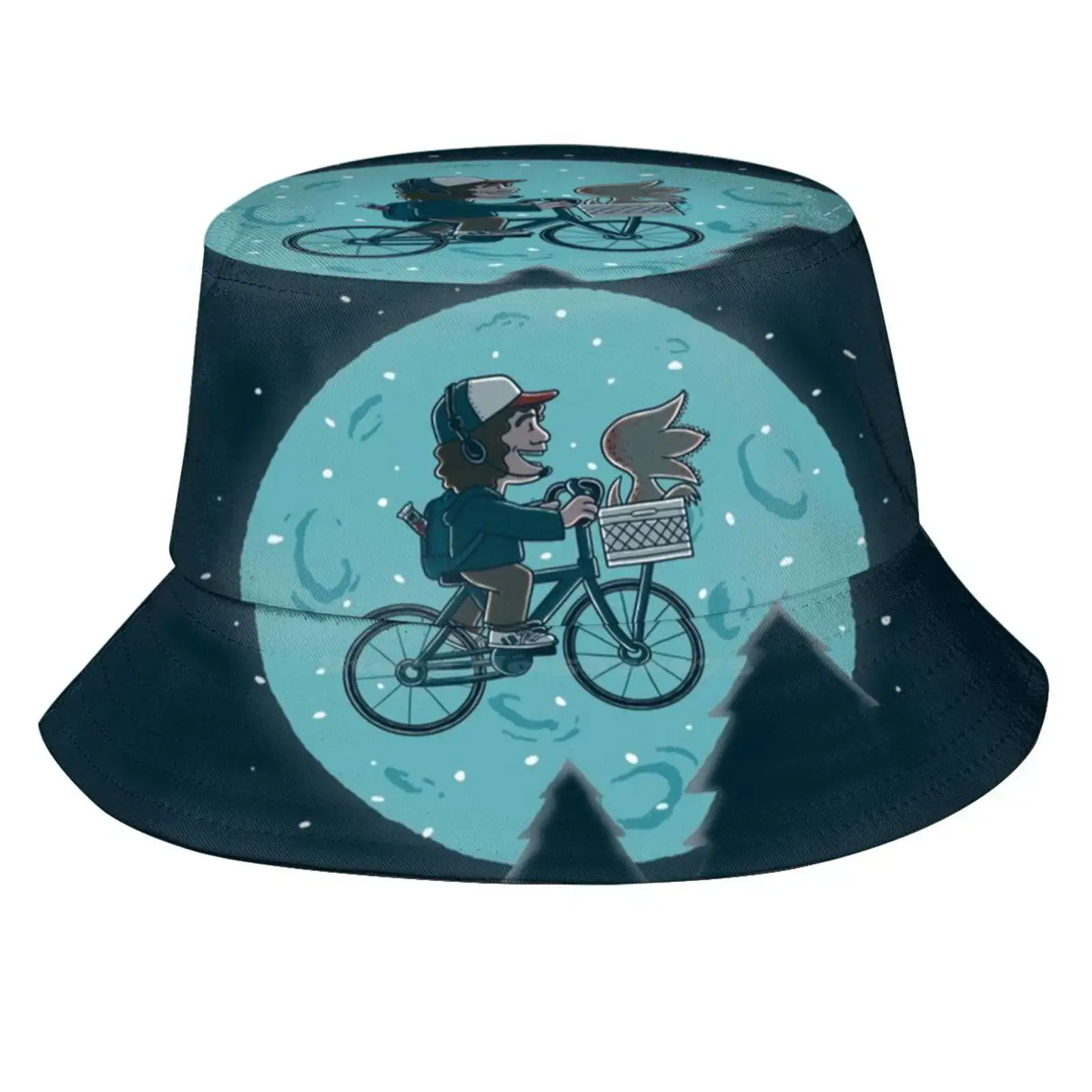 Strangest Friends Sun Cap Fisherman Hat Bucket Hats Dustin Henderson 2 Demodog Parody Et The Extraterrestrial Demogorgon