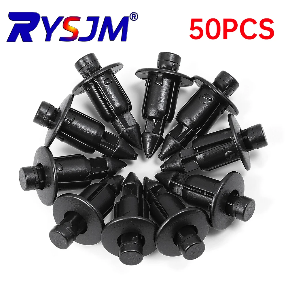 50 Piezas de Remaches de Plástico para Carenado, Clips de Fijación de Paneles, Remaches para Carrocería de Carenado para Honda, Suzuki, Kawasaki, Herramientas de Reparación de Bicicletas