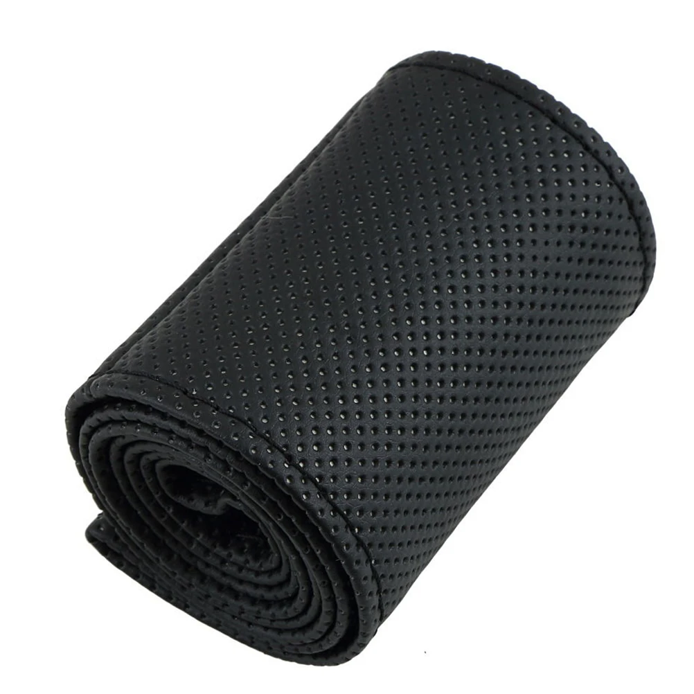 Pelz Lenkrad Abdeckung Für Auto Universal 38 cm Geflochtene Auto Lenkrad Schutz Abdeckung Leder Anti Slip Innen Teile – Detail 5