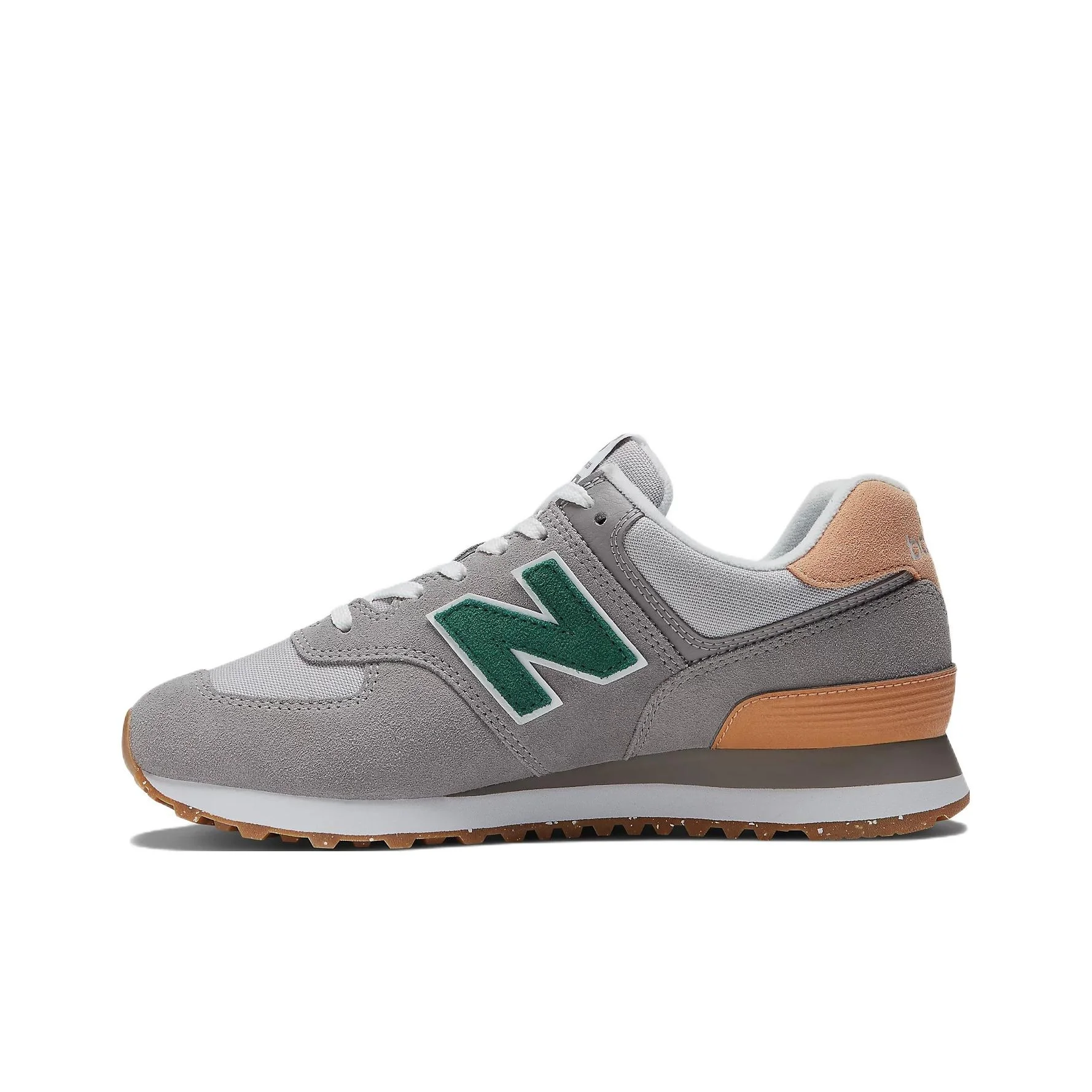 

New Balance NB 574 Mesh Abrasion Resistant Low top Running Shoes Women's Gray Green WL574RF2