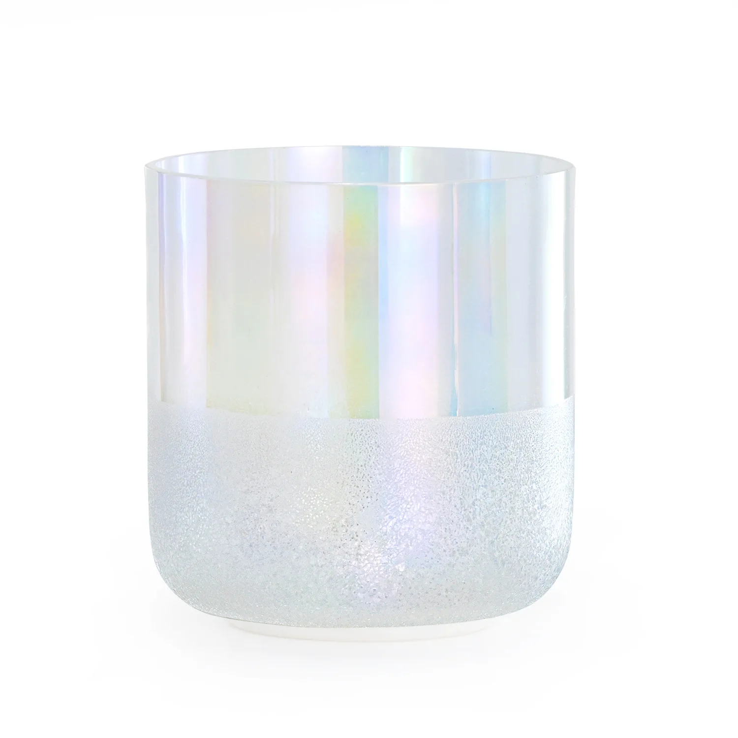 

Чаша для звукотерапии Ice Flower White Crystal: для снятия стресса, йоги, алхимии, музыки и медитации, прозрачная, цветная