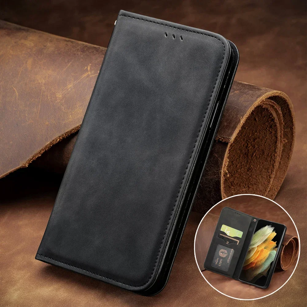 For Samsung Galaxy M55 M35 5G Luxury Case Smooth Wallet Leather Funda Samsung M15 M54 C55 F55 M55 M 35 54 15 Flip Cover Fundas