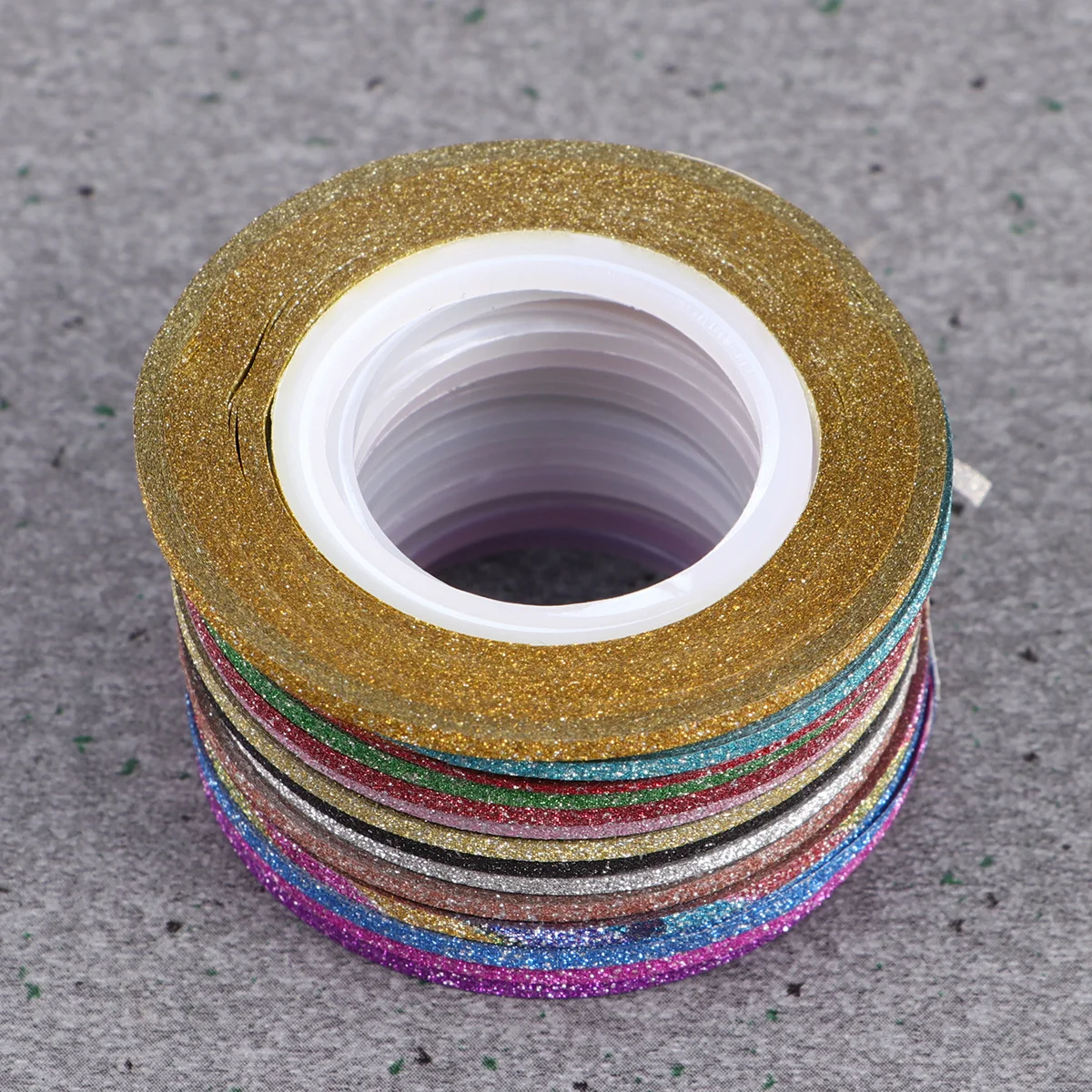 14 لفة مسمار الفن الديكور لامعة خط الشريط مسمار ملصق الشارات مجموعة مانيكير DIY أداة للنساء ألوان متعددة #6