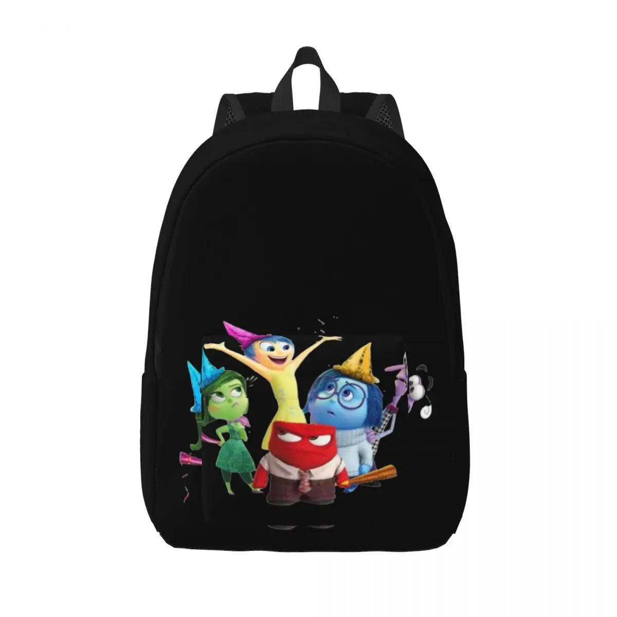 Mochila de emoções dos desenhos animados de dentro para fora, estudante universitário, mochila de filme, mochila para adolescentes, caminhada, 2 peças, 2024