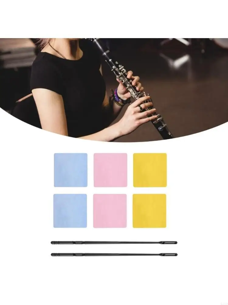   Complete Flute Care Bundle Cleaning Rods and Absorbent Musical Instrument Cloth