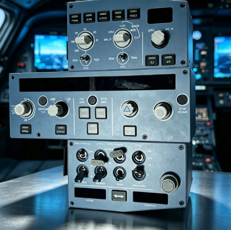 Airbus A320 FCU EFIS Panel Full Set Cockpit Flight Simulator Control Module Combo Home Aviation Trainer Gaming Rig VR Aluminum
