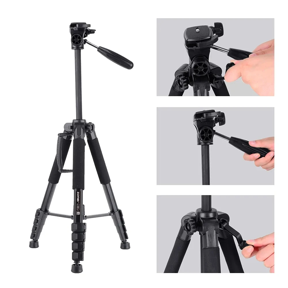 ZOMEI Q188 Professional Tripod 1.88M Multifunctional Outdoor Travel Photography for Digital SLR Camera Live Streaming Bracket