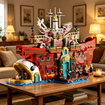 Bandai 75640 Street View Pływająca Restauracja Model na Biurko Upominek na Przyjęcie Urodzinowe Boże Narodzenie Pamiątka kompatybilny z klockami LEGO
