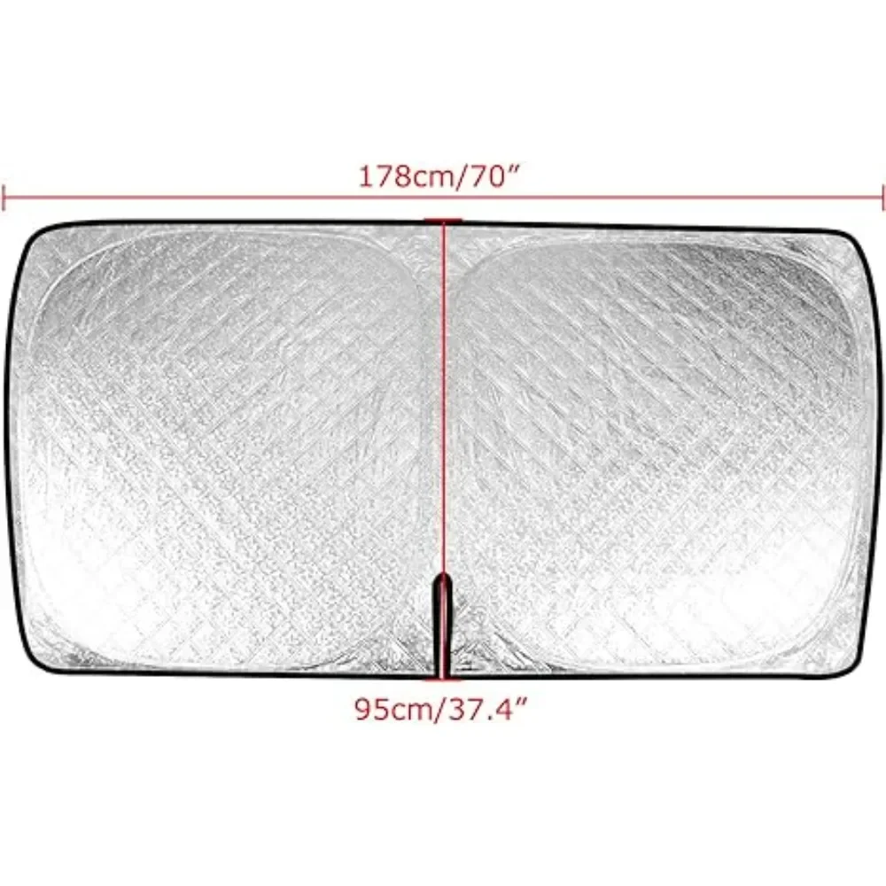 Car Windshield Sunshade Front Foldable Cover Sunshade with UV Protection for Sprinter&Freightliner Sprinter 2007-2023